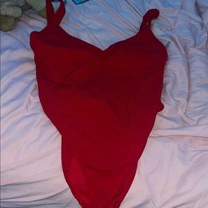 Shade & Shore Vibrant Red One Piece Swimsuit